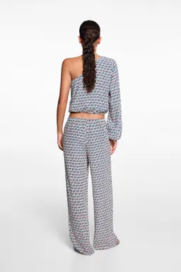 Pantalón estampado corte recto de Mango Teen en Pantalones para argentina