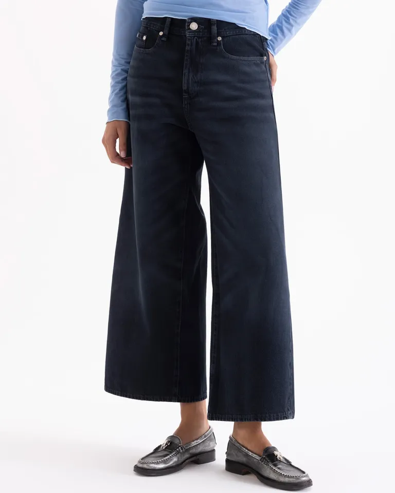Pantalones de corte amplio con diseño cropped y silueta relajada de Jazmin Chebar en Pantalones para argentina