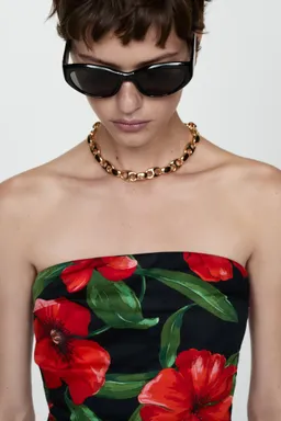 Vestido strapless flores de Mango en Vestidos para argentina