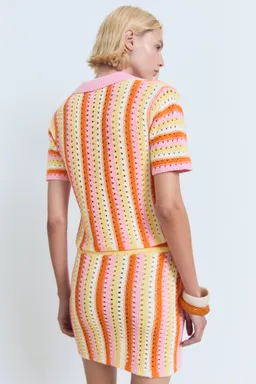 Sweater crochet rayas bicolor de Mango en Buzos y Sweaters para argentina