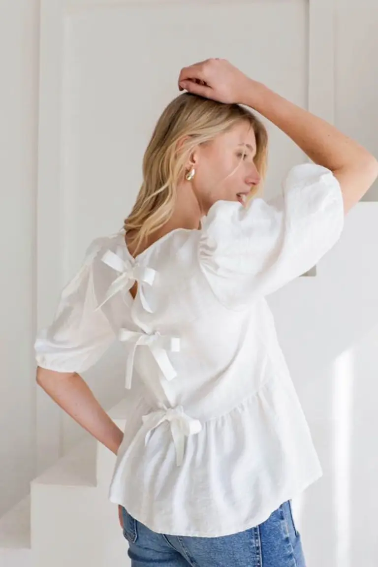 Blusa Elegante Anudada de Hesed en Blusas para argentina