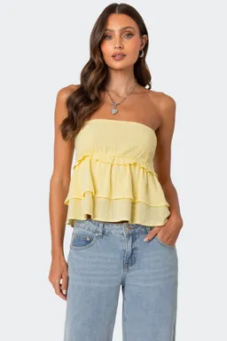 Top peplum strapless lino de Edikted en Tops para argentina