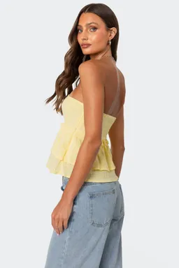 Top peplum strapless lino de Edikted en Tops para argentina