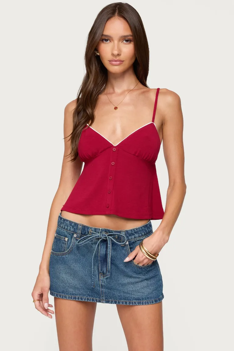 Top babydoll botones contraste de Edikted en Tops para argentina