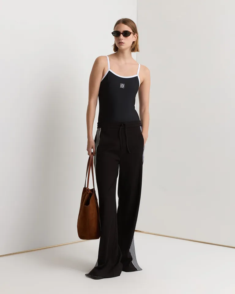 Pantalón deportivo de tiro alto medio con detalles tejidos en los laterales de Prüne en Pantalones para argentina