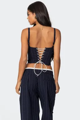 Corset rayas cutout ajustable de Edikted en Tops para argentina