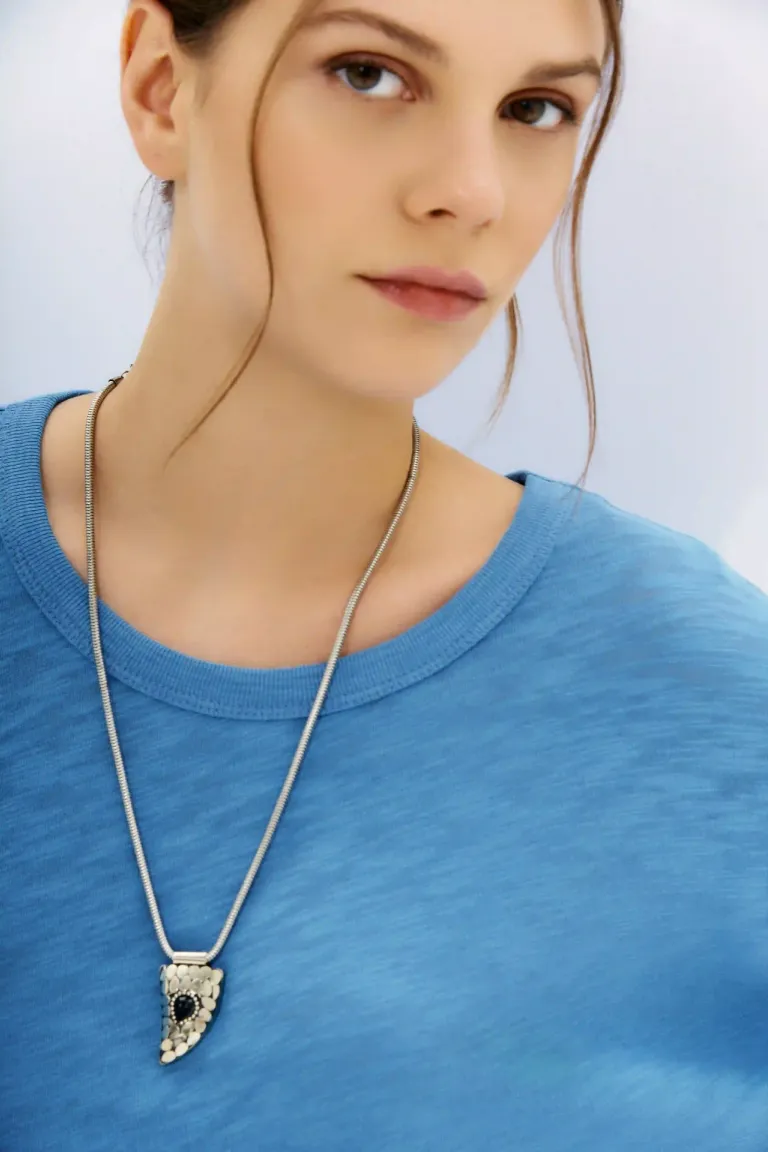 Remera de algodón peruano en corte holgado y mangas amplias de Rapsodia en Remeras para argentina