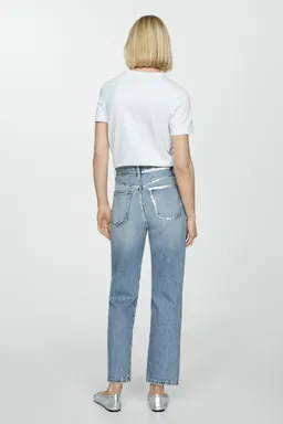 Jeans rectos detalles foil de Mango en Pantalones para argentina