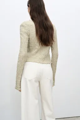 Cárdigan algodón textura lazos de Mango en Buzos y Sweaters para argentina