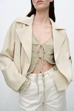 Cárdigan algodón textura lazos de Mango en Buzos y Sweaters para argentina