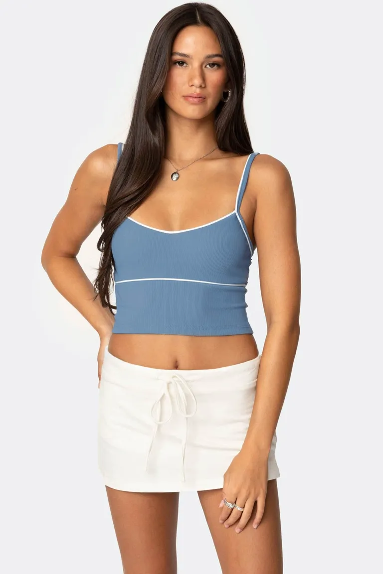 Musculosa corta con contraste de Edikted en Tops para argentina