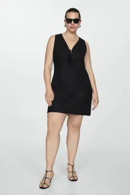 Vestido corto lino de Mango en Vestidos para argentina