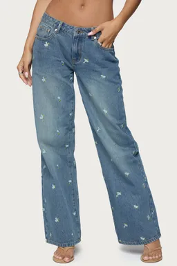 Jean edna bordado floral de Edikted en Pantalones para argentina