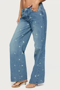 Jean edna bordado floral de Edikted en Pantalones para argentina