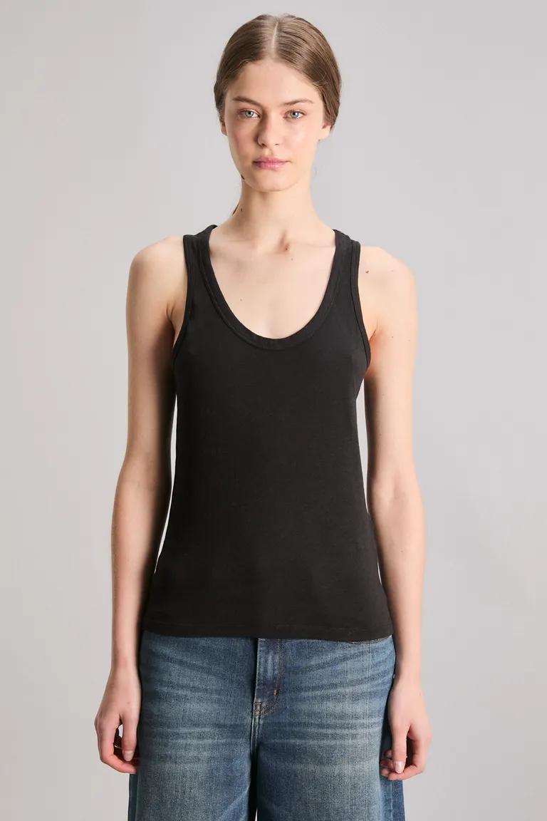 Musculosa negra de jersey flame con detalles en espalda de Kosiuko en Remeras para argentina
