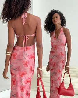 Maxi vestido halter maillard de Princess Polly en Vestidos para argentina