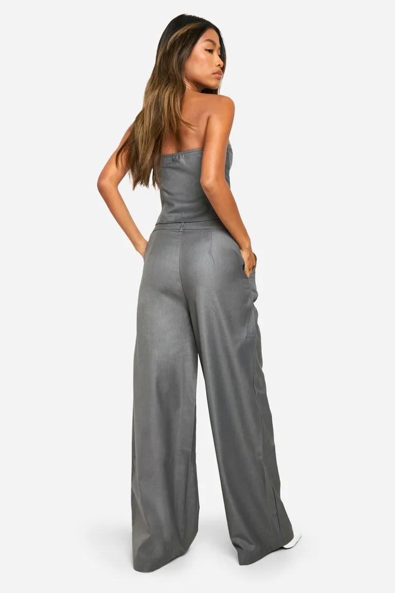 Pantalón palazzo costura frontal de Boohoo en Pantalones para argentina