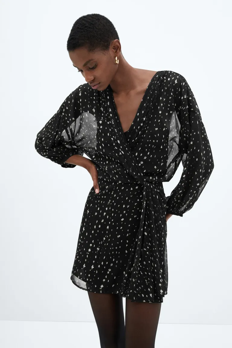 Vestido cruzado estampado de Mango en Vestidos para argentina