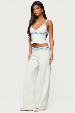 Pantalón tejido rayas miya de Edikted en Pantalones para argentina