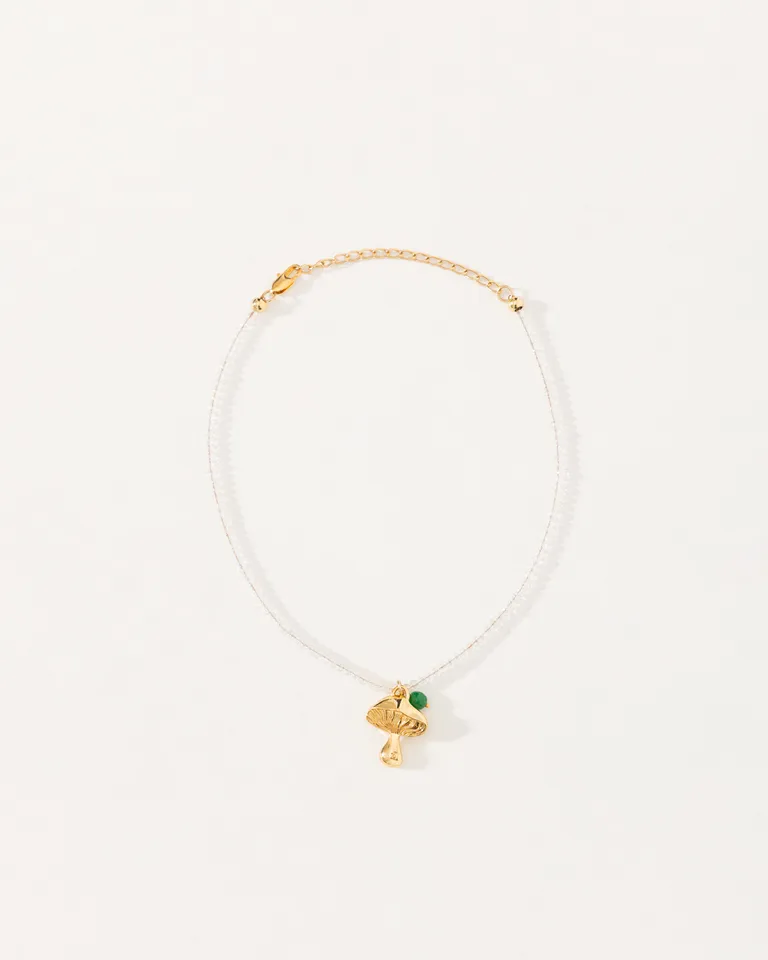 Collar ajustable con mostacillas y dije colgante groovy para mujer de Jazmin Chebar en Bijouterie para argentina
