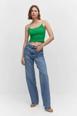 Top crop texturado de Mango en Tops para argentina