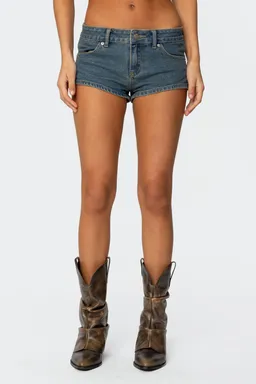 Shorts jagger tiro bajo denim de Edikted en Shorts para argentina