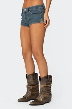 Shorts jagger tiro bajo denim de Edikted en Shorts para argentina