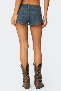 Shorts jagger tiro bajo denim de Edikted en Shorts para argentina
