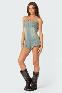 Mono winnie denim lavado de Edikted en Monos para argentina