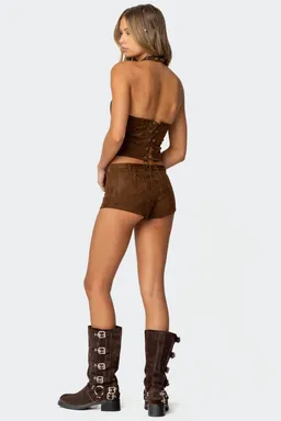 Top halter gamuza sintética sloane de Edikted en Tops para argentina