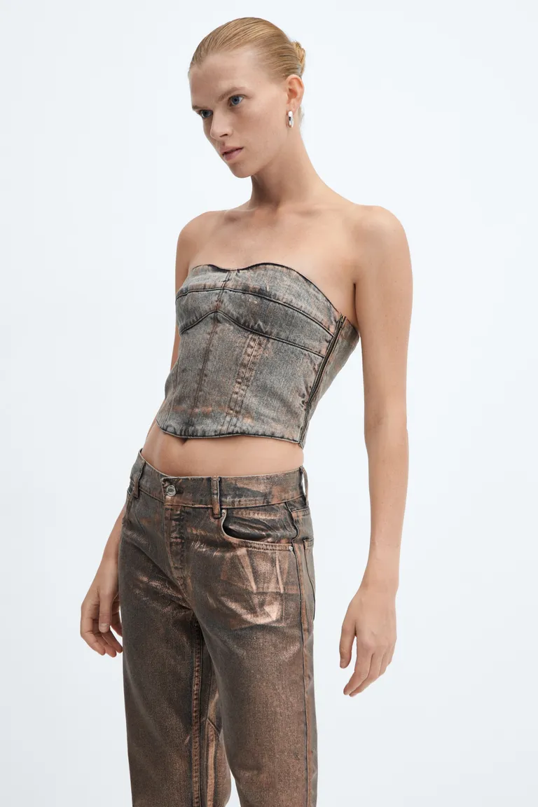 Top vaquero foil de Mango en Tops para argentina