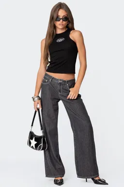 Jeans tiro bajo rayas de Edikted en Pantalones para argentina