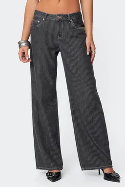Jeans tiro bajo rayas de Edikted en Pantalones para argentina