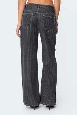 Jeans tiro bajo rayas de Edikted en Pantalones para argentina