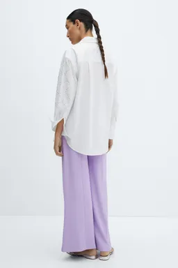 Camisa algodón con strass de Mango en Camisas para argentina
