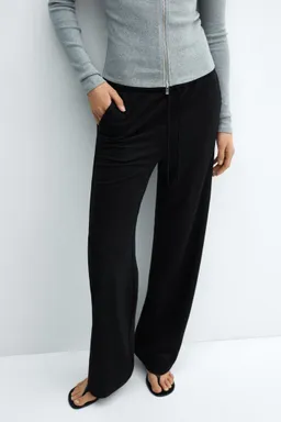 Pantalón ancho cintura elastizada de Mango en Pantalones para argentina