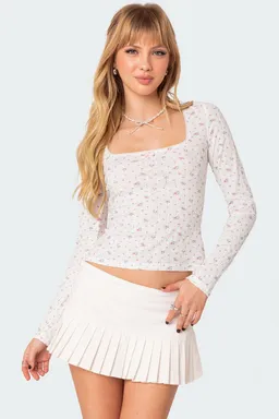 Top pointelle estampado aviana de Edikted en Tops para argentina