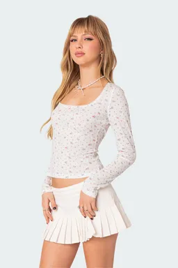 Top pointelle estampado aviana de Edikted en Tops para argentina