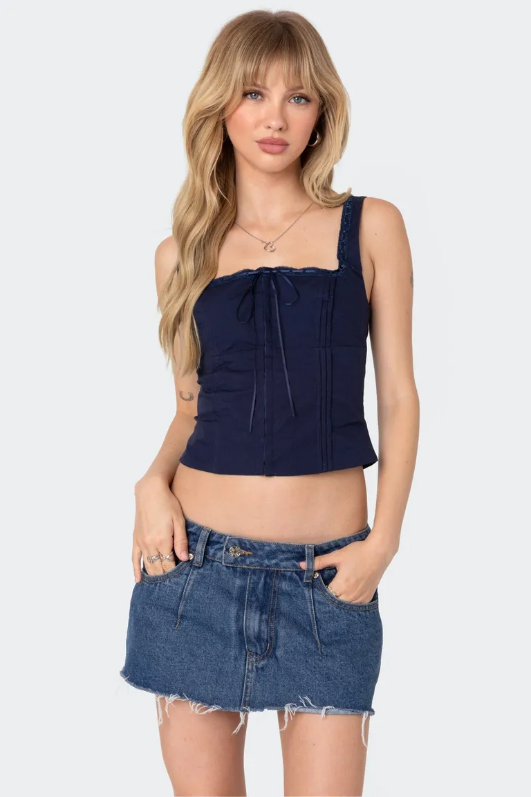 Corset poplin cuello cuadrado de Edikted en Tops para argentina