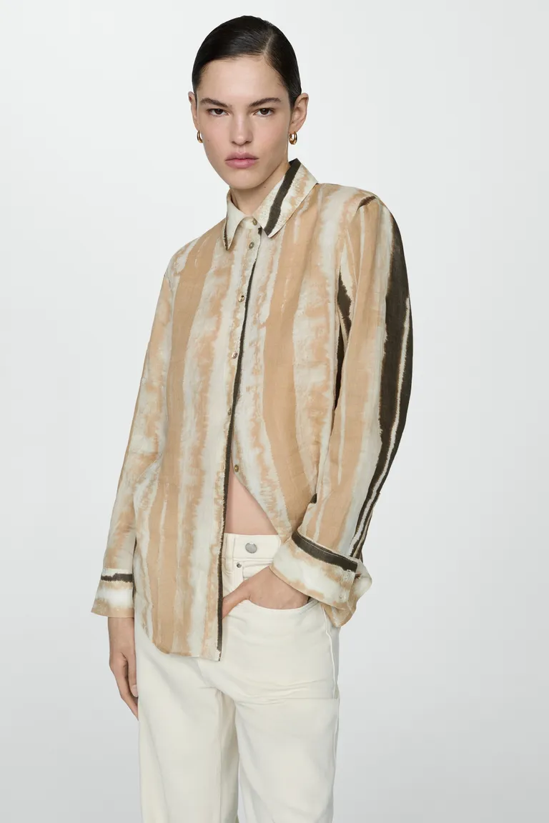 Camisa ramio estampada de Mango en Camisas para argentina
