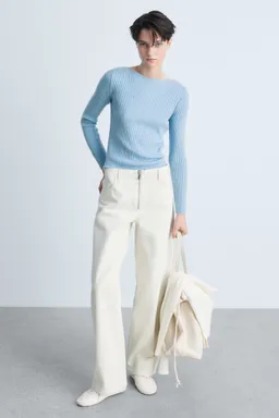 Sweater canalé cuello barco de Mango en Buzos y Sweaters para argentina