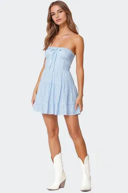 Minivestido algodón encaje liora de Edikted en Vestidos para argentina