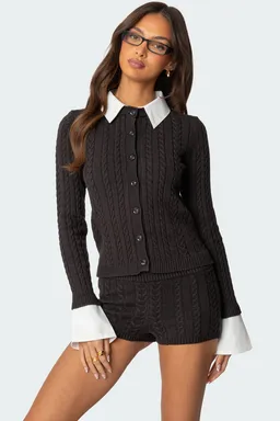 Cárdigan cuello puños desmontables de Edikted en Buzos y Sweaters para argentina