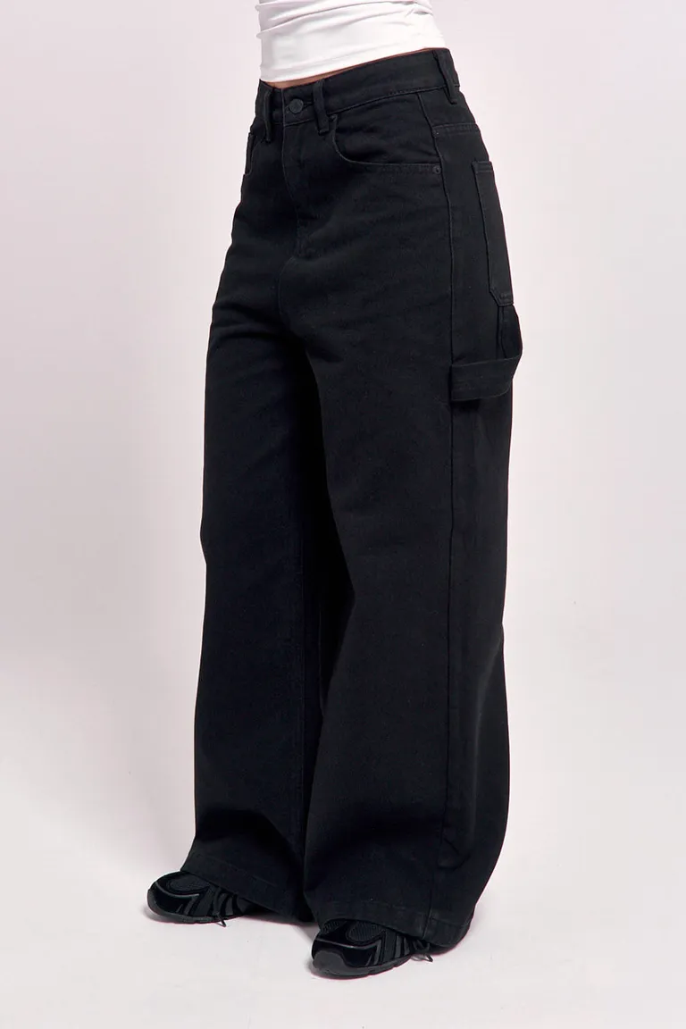 Pantalón estilo carpenter de tiro medio con cinco bolsillos y corte de pierna amplia de 47 Street en Pantalones para argentina