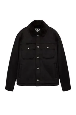 Chaqueta efecto ante cuello borreguillo de Pull&Bear en Abrigos y Camperas para argentina