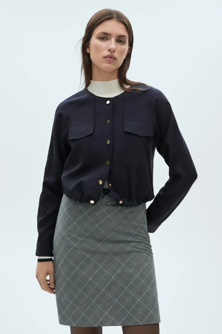 Chaqueta lyocell con bolsillos de Mango en Chaquetas para argentina