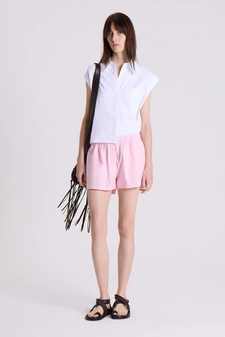 Shorts elegantes de algodón rosa para mujer de Maria Cher en Shorts para argentina