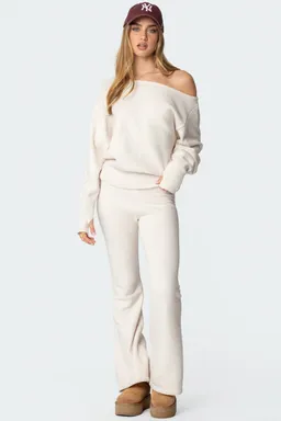 Pantalones acampanados felpa de Edikted en Pantalones para argentina