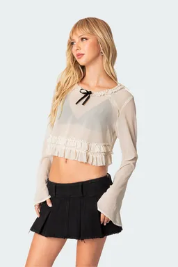 Top gasa transparente grace de Edikted en Blusas para argentina