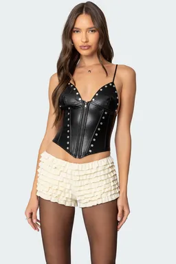 Corset cuero sintético tachas de Edikted en Tops para argentina